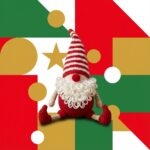 Handmade Christmas Gnome Plush – Striped Santa Amigurumi