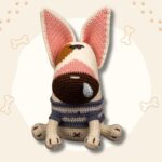 Handmade Crochet Dog Plush – Amigurumi Puppy Doll with Scarf – Cute Gift for Dog Lovers