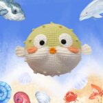Crochet Pufferfish Plush Toy – Handmade Cotton Amigurumi Fish Gift - Image 2