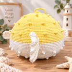 Handmade Crochet Large Pufferfish Plush – 48cm Soft Amigurumi Ocean Toy - Image 2