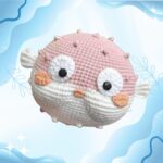 Crochet Pufferfish Plush Toy – Handmade Cotton Amigurumi Fish Gift - Image 3