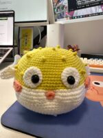 Crochet Pufferfish Plush Toy – Handmade Cotton Amigurumi Fish Gift - Image 4