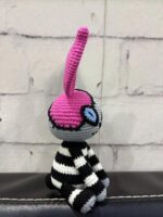 Handmade Crochet Bunny Plush Striped Amigurumi Doll - Image 4
