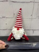 Handmade Christmas Gnome Plush – Striped Santa Amigurumi - Image 5
