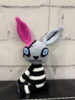 Handmade Crochet Bunny Plush Striped Amigurumi Doll - Image 5