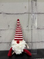 Handmade Christmas Gnome Plush – Striped Santa Amigurumi - Image 7