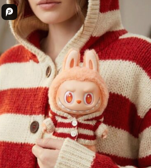 featured-user Matching Knit Hoodie for Adult and Doll, Red Stripe Set - Image 1