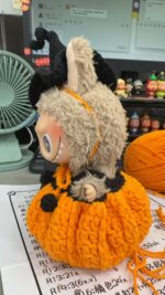 Handmade Crochet Labubu Halloween Outfits — Pumpkin Witch Hat or Witch Dress - Image 3