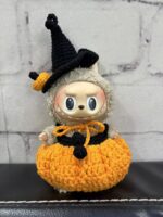 Handmade Crochet Labubu Halloween Outfits — Pumpkin Witch Hat or Witch Dress - Image 13