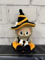 Handmade Crochet Labubu Halloween Outfits — Pumpkin Witch Hat or Witch Dress - Image 7