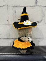 Handmade Crochet Labubu Halloween Outfits — Pumpkin Witch Hat or Witch Dress - Image 12