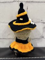 Handmade Crochet Labubu Halloween Outfits — Pumpkin Witch Hat or Witch Dress - Image 11
