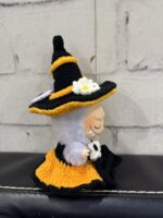 Handmade Crochet Labubu Halloween Outfits — Pumpkin Witch Hat or Witch Dress - Image 9