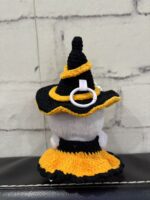 Handmade Crochet Labubu Halloween Outfits — Pumpkin Witch Hat or Witch Dress - Image 8