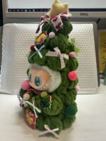 Handmade Crochet Labubu Christmas Tree Outfit with Star and Ornaments - Image 4