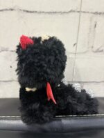 Handmade Fuzzy Black Devil Outfit for Labubu with Red Horns and Wings - Image 3