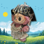 Handmade Labubu Ethnic Festival Outfit with Silver Ornaments - Image 3