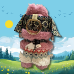 Handmade Labubu Ethnic Festival Outfit with Silver Ornaments - Image 4