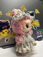 Handmade Labubu Floral Dress Outfit with Lace Headband