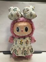 Handmade Labubu Floral Dress Outfit with Lace Headband - Image 6