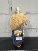 Handmade Crochet Labubu Striped Sweater Outfit with Fuzzy Hood - Image 6